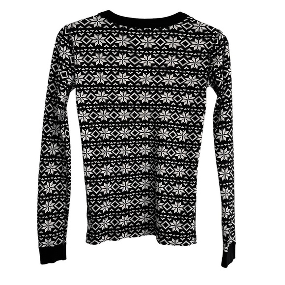 Hanna Andersson pajamas Top Children's Size 12 Organic Cotton Snug Fit Snowflake - Picture 2 of 13